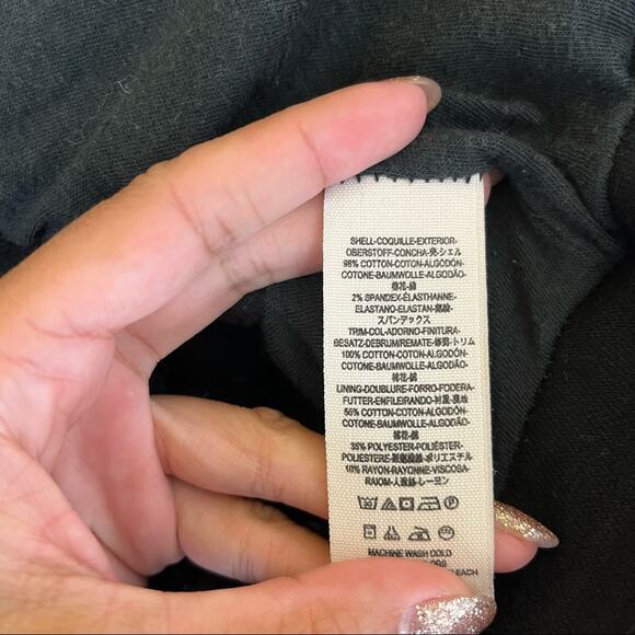 Free People Drape Front Coated Jacket in Black - Picture 8 of 8